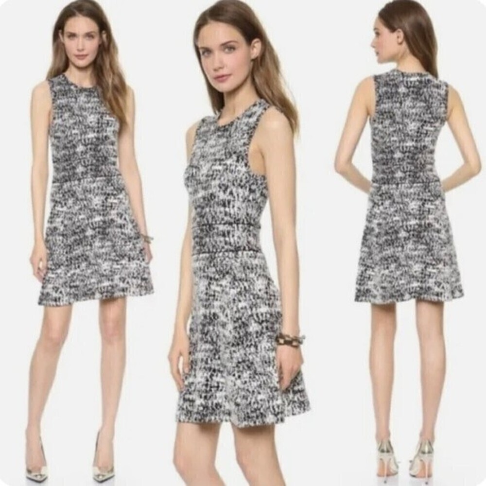 - THEORY Alancy C Sleeveless Tweedscape A-Line Dress Size Medium - Picture 2 of 14
